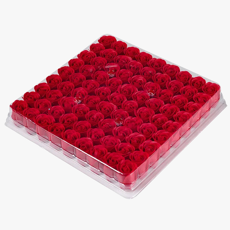 lot de 81 roses artificielles en savon pour décorations et cadeaux