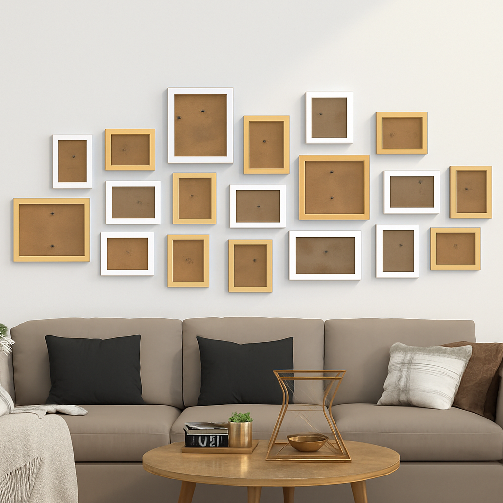 lot de cadres photo en bois pour décoration murale et mariage - vue 15 sur 16