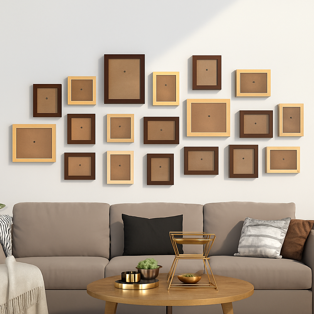 lot de cadres photo en bois pour décoration murale et mariage - vue 16 sur 16