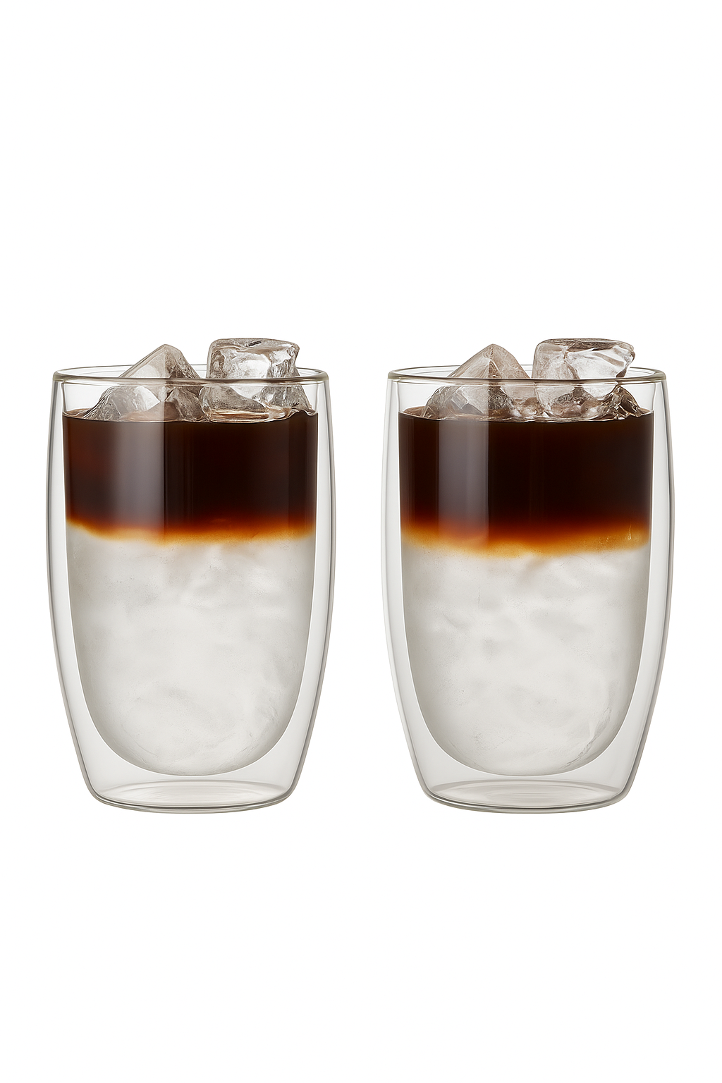 Lot tasses double paroi verre borosilicate isolant (lot de 2)