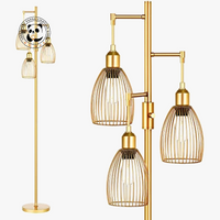 Lumière moderne luxe doré lampadaire Lustre métallique salon décoration E27 LED lumières debout salon chambre chevet