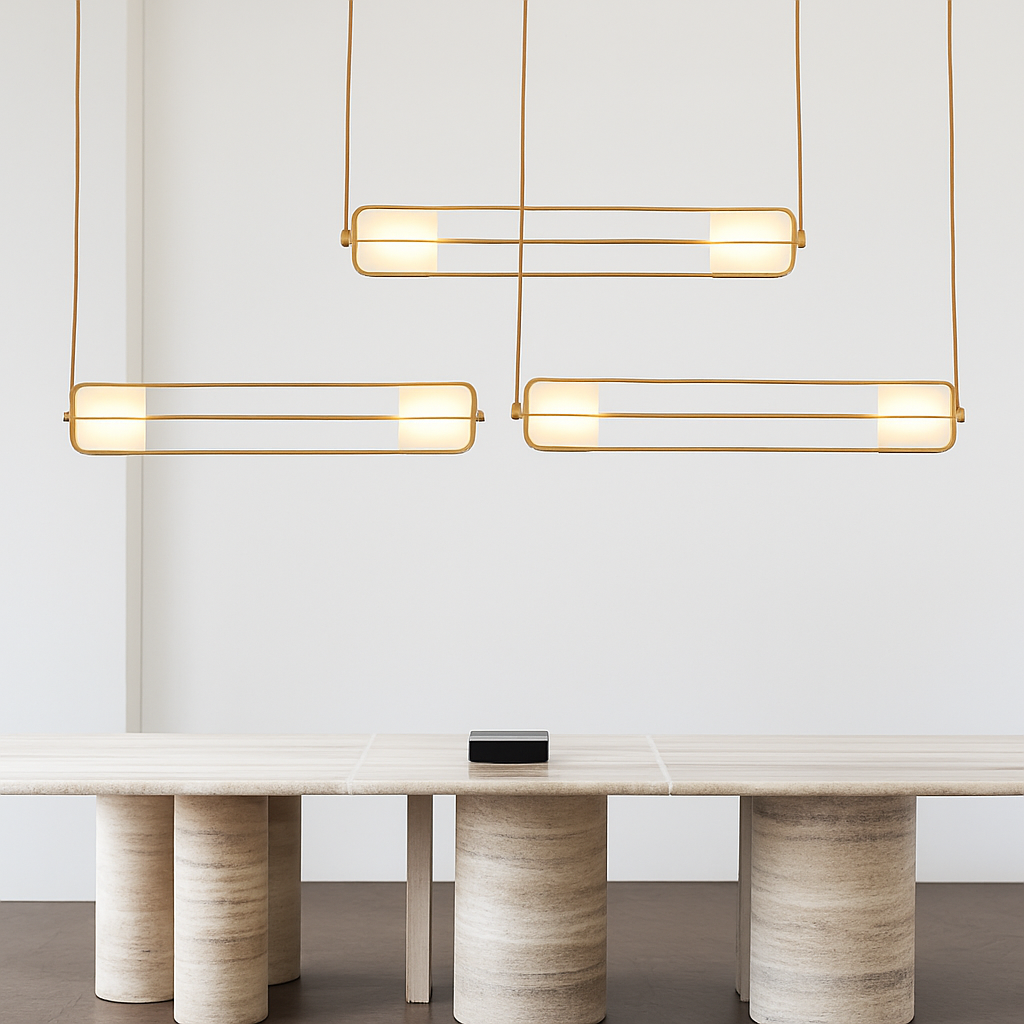 lustre art déco en verre et métal pour intérieur moderne - vue 4 sur 12