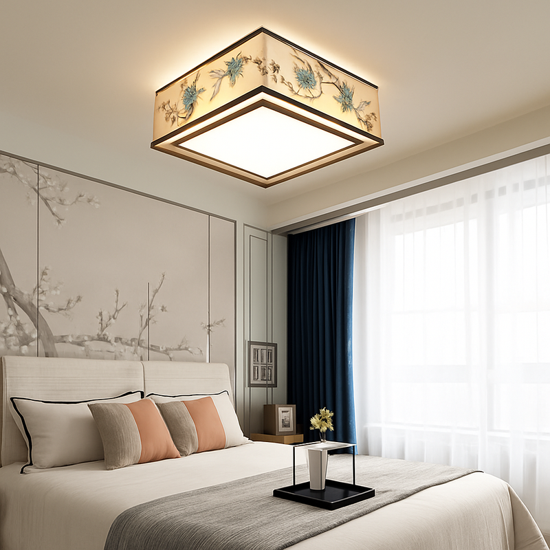 lustre chinois plafonnier chambre ronde Chinoiserie Luminaire Suspendu rétro maison salon étude Luminaire éclairage