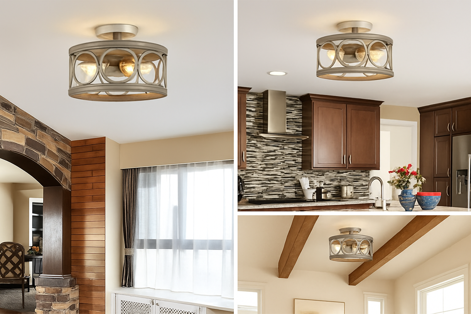 Lustre circulaire industriel américain ferme rétro fer Art Grain de bois pour Restaurant maison chambre plafonnier décor à la maison - vue 5 sur 8