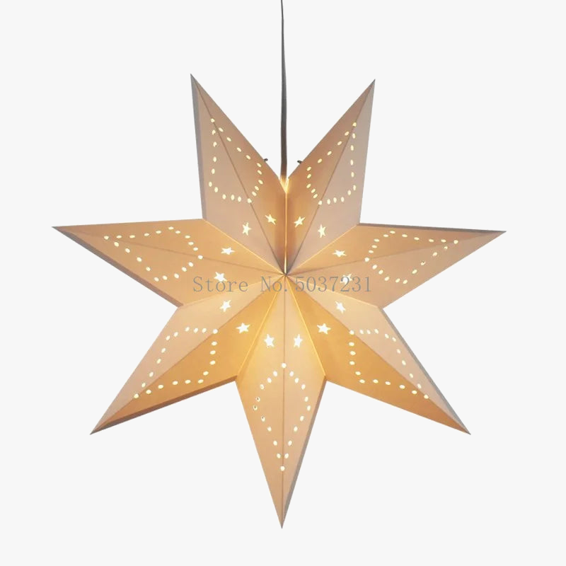 lustre créatif étoile à cinq branches led décoratif suspendu