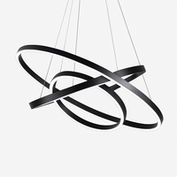 Lustre design cercles entrelacés (noir ou blanc)