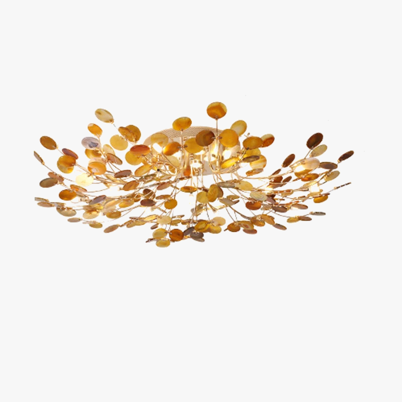 lustre design moderne en agate colorée pour intérieur élégant