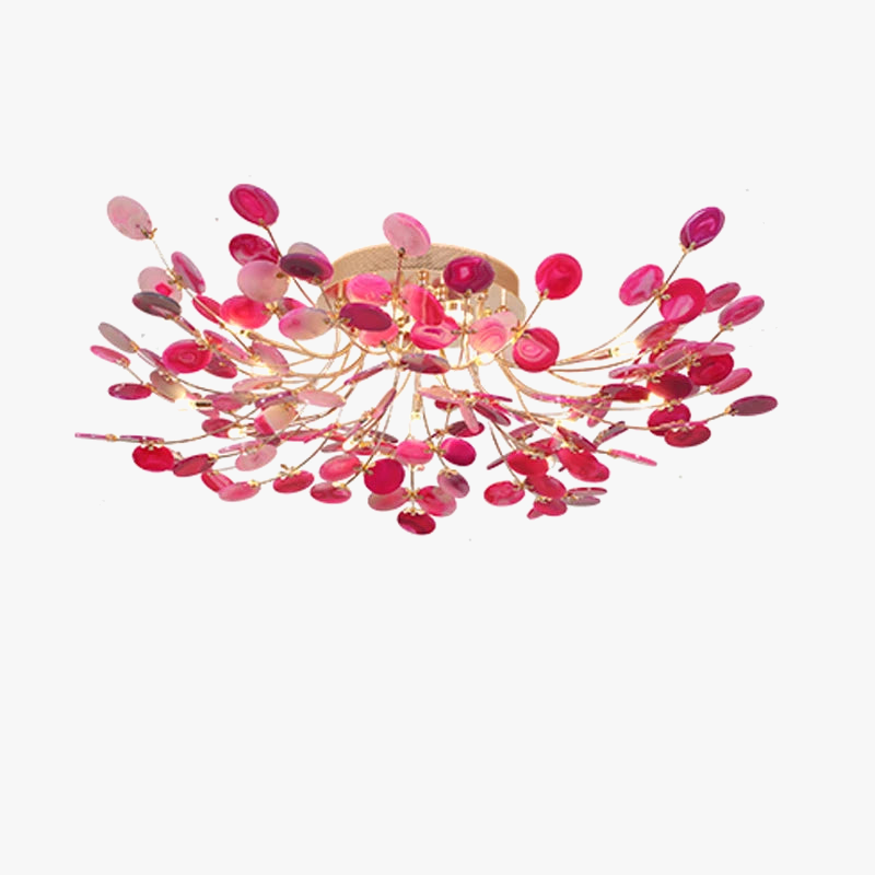 lustre design moderne en agate colorée pour intérieur élégant