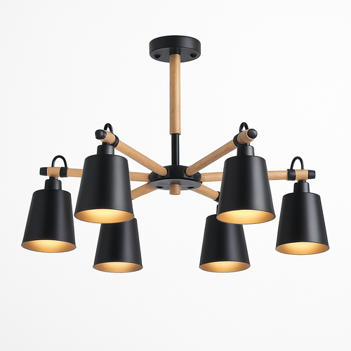 Lustre en bois et métal rustique Personality