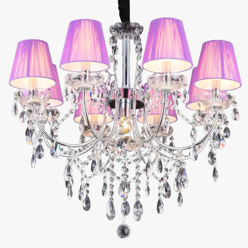 Lustre en cristal en fer forgé de pays