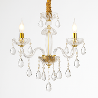 lustre en cristal transparent européen pour un éclairage luxueux