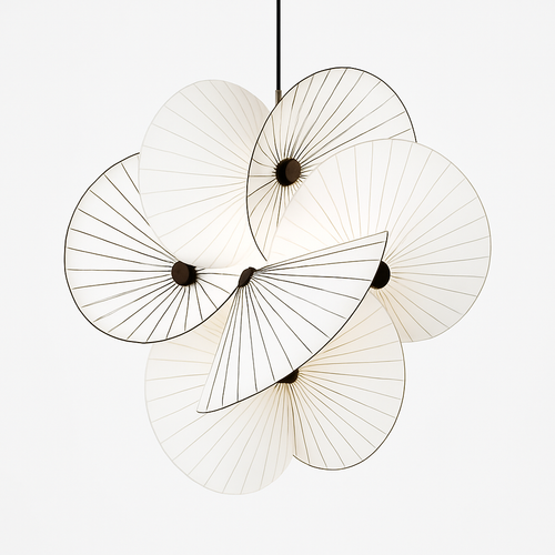 lustre 	 en tissu design éclairage maison fil réglable