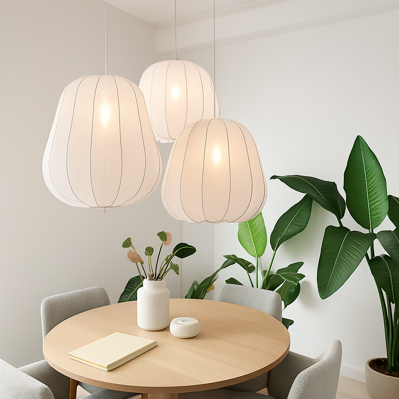 lustre en tissu wabi-sabi pour restaurant et bar décoratif