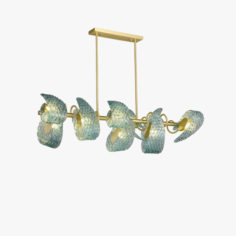 lustre en verre cristal LED pour un éclairage élégant