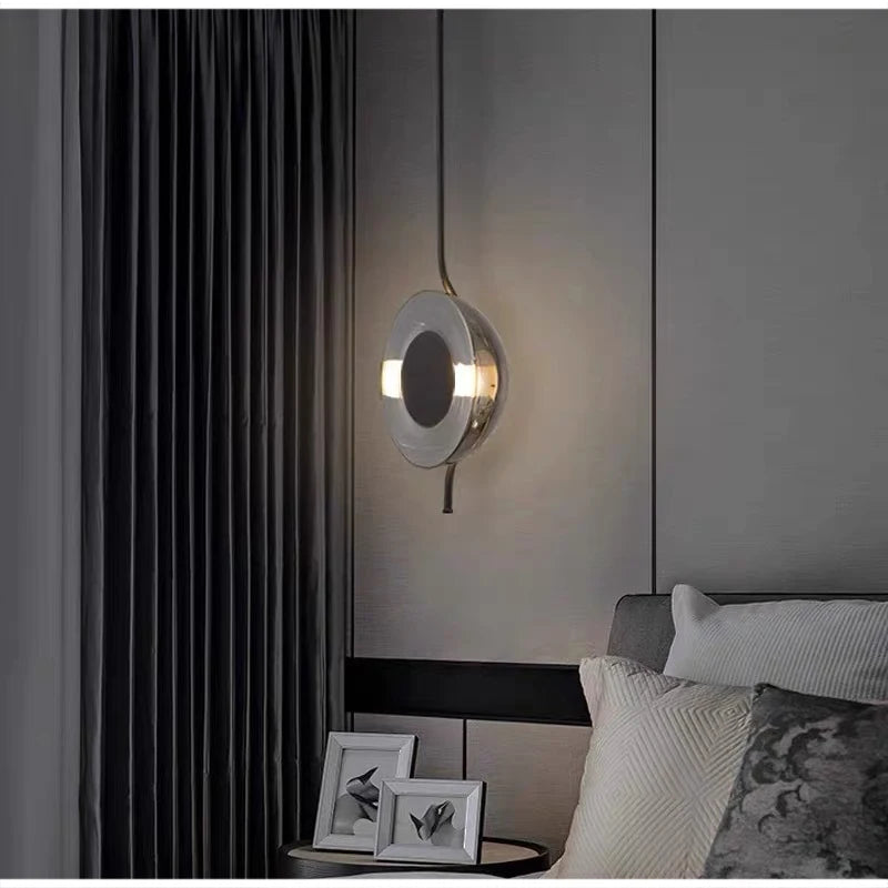 lustre en verre design moderne pour décoration intérieure minimaliste