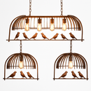 lustre industriel rétro oiseau créatif en fer pour loft restaurant bar