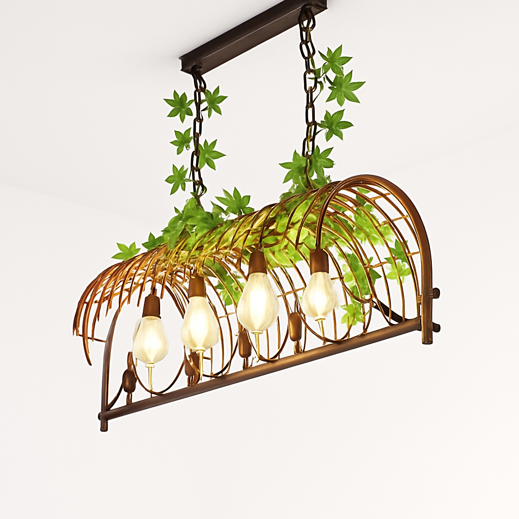 lustre industriel rétro oiseau créatif en fer pour loft restaurant bar - vue 6 sur 9