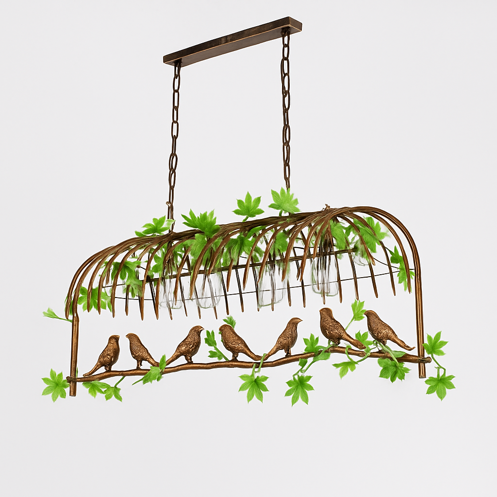 lustre industriel rétro oiseau créatif en fer pour loft restaurant bar - vue 7 sur 9