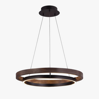 lustre led créatif grain de bois minimaliste suspendu