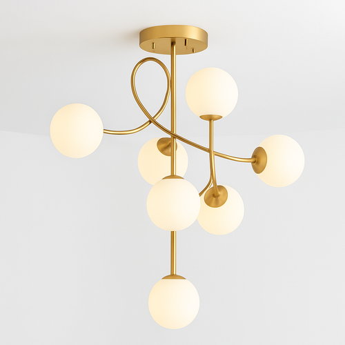 lustre led doré nordique minimaliste magique haricot moderne