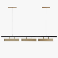 Lustre design LED Fer Forgé Moderne Noir