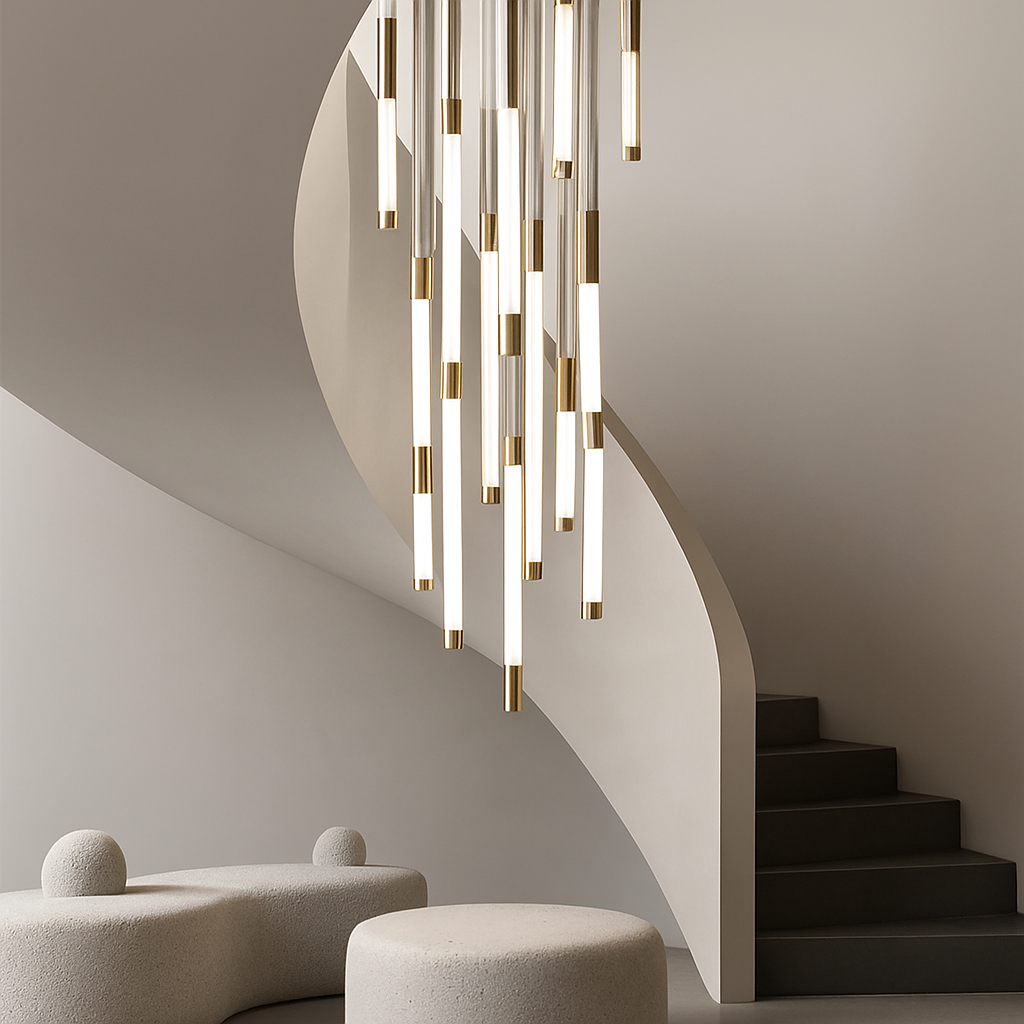 lustre led moderne de luxe pour décoration duplex grenier restaurant