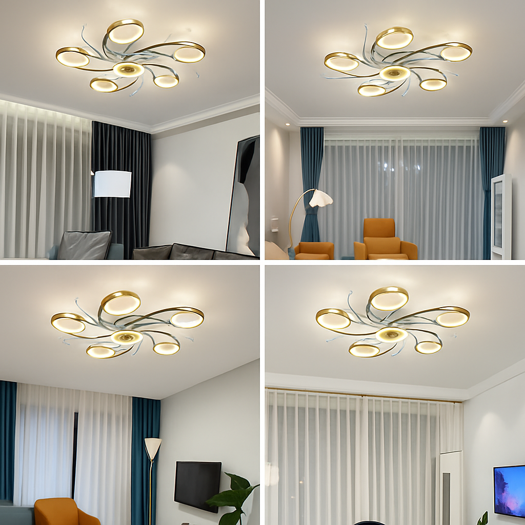 lustre led moderne en cristal pour éclairage intérieur - vue 7 sur 9