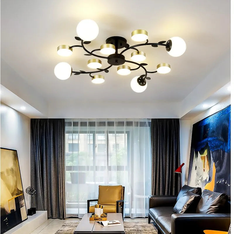 lustre led moderne minimaliste créatif style nordique atmosphérique