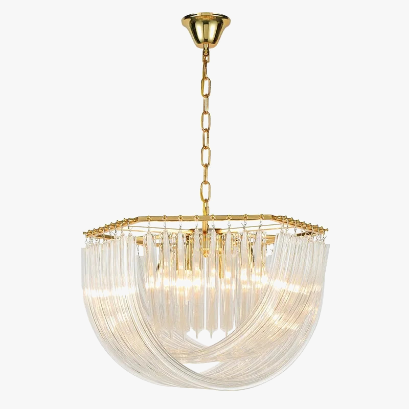 lustre led moderne verre doré salon chambre villa maison luminaire