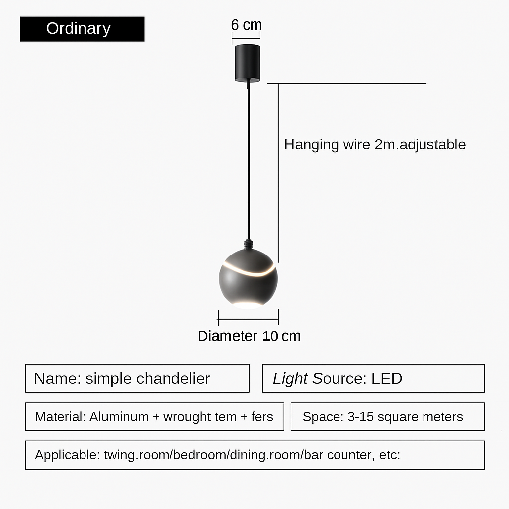lustre à led pour une décoration moderne et élégante - vue 8 sur 11