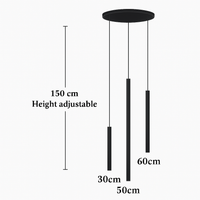 Lustre led suspendu design moderne pour villa loft hôtel