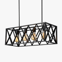 lustre loft vintage en fer pour bar club restaurant industriel