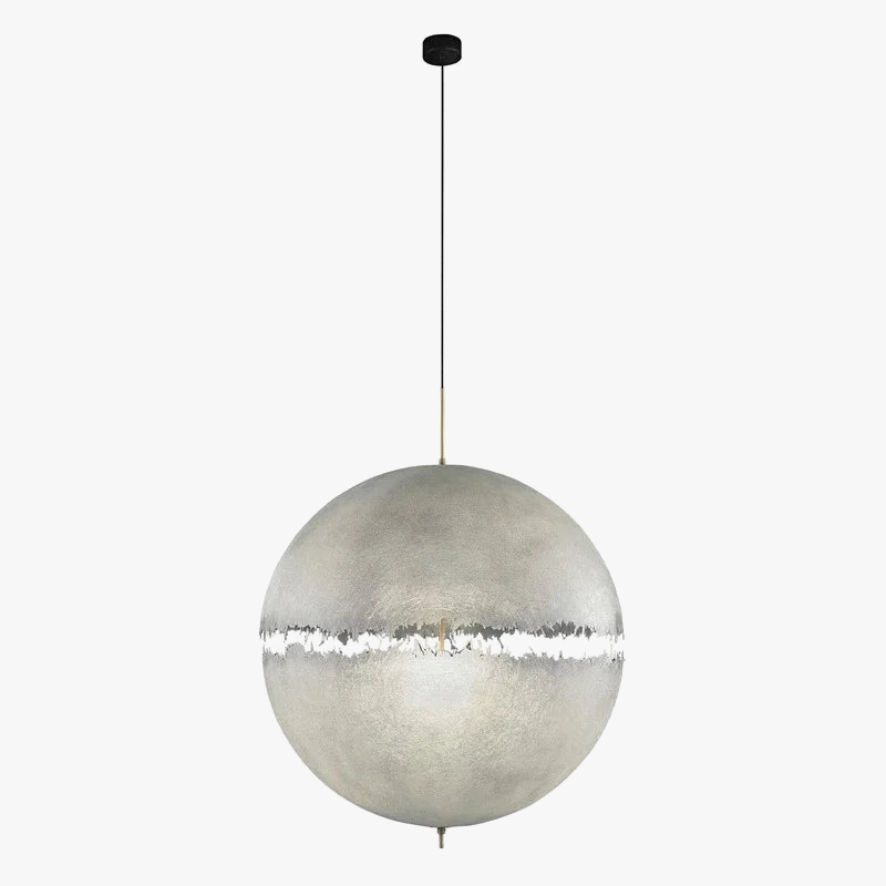Suspension lune led style italien en fibre de verre