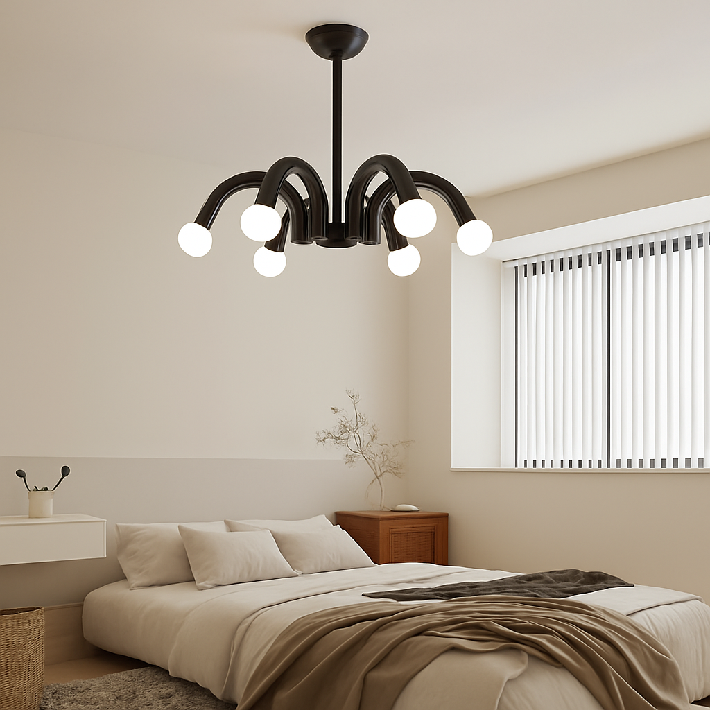 lustre métal art déco 	 disponible - vue 5 sur 8