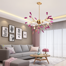 lustre moderne en agate naturelle pour décoration intérieure
