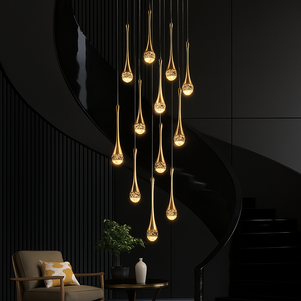 lustre moderne en cristal pour décoration intérieure créative et minimaliste
