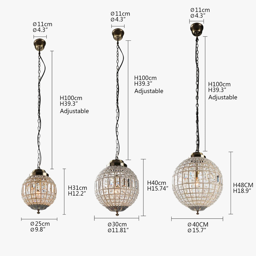 lustre moderne en cristal style empire vintage à led