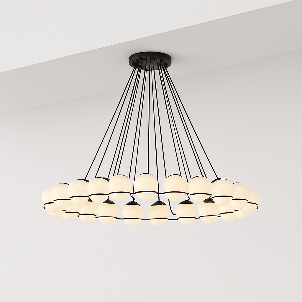 lustre moderne en verre créatif pour éclairage intérieur décoratif