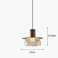 lustre moderne en verre craquelé pour intérieur élégant