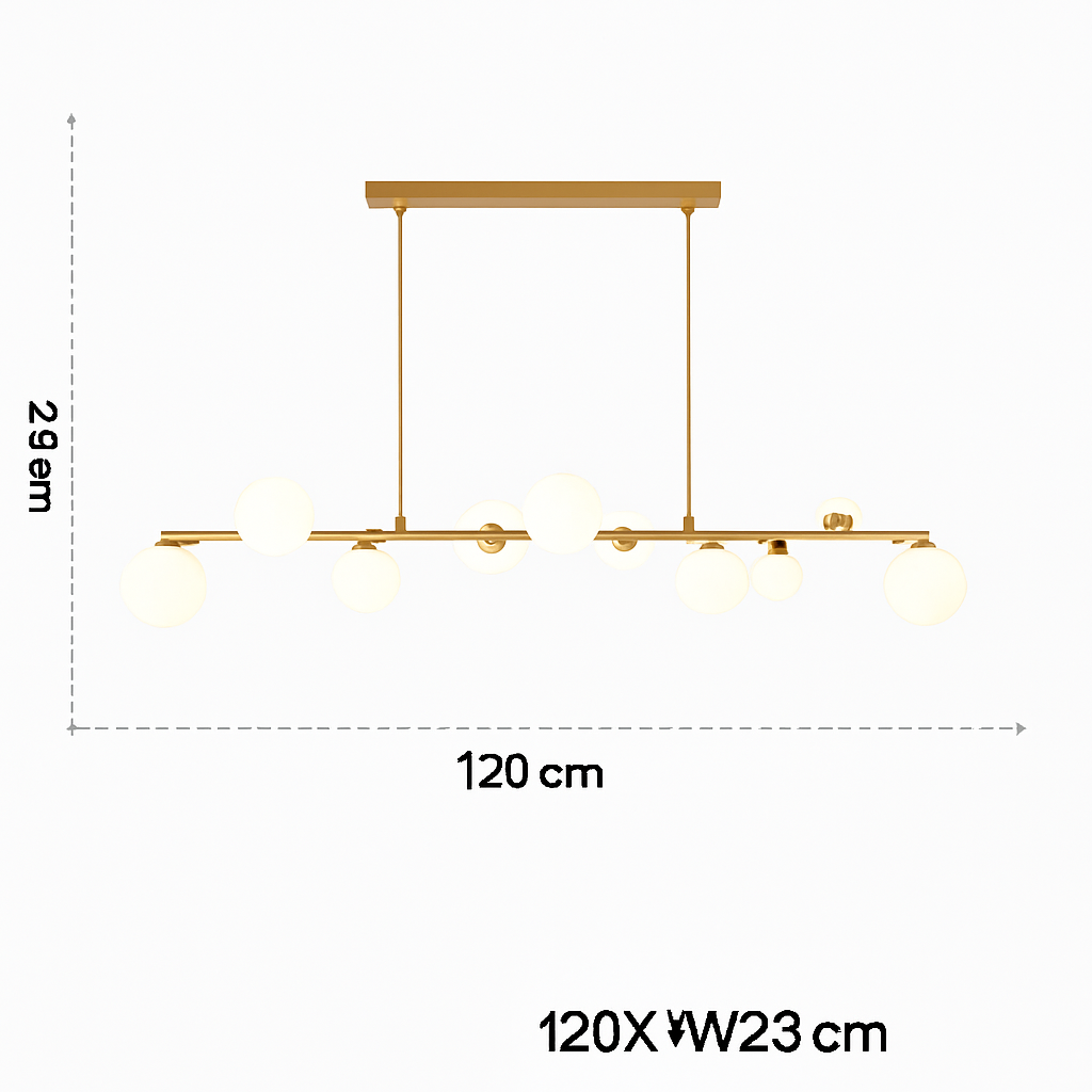 lustre moderne à led imitation fer et bois décoratif - vue 7 sur 11