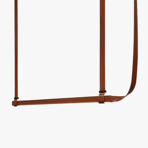 Lustre moderne LED minimaliste en cuir Crosby