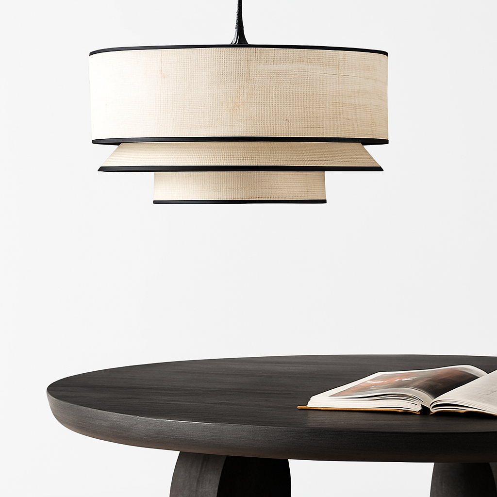 lustre nordique en tissu pour décoration intérieure moderne - vue 6 sur 9