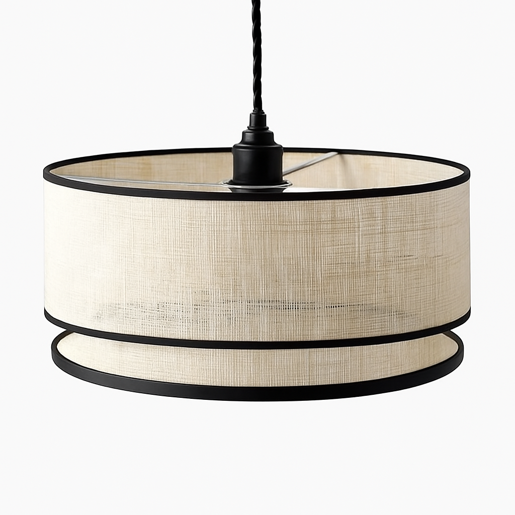 lustre nordique en tissu pour décoration intérieure moderne - vue 7 sur 9