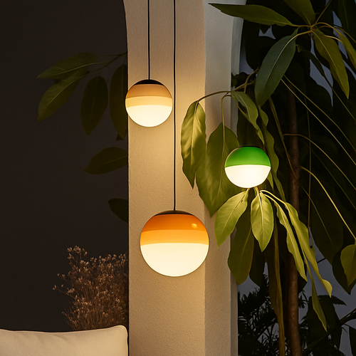 lustre nordique en verre dégradé à suspension led créatif