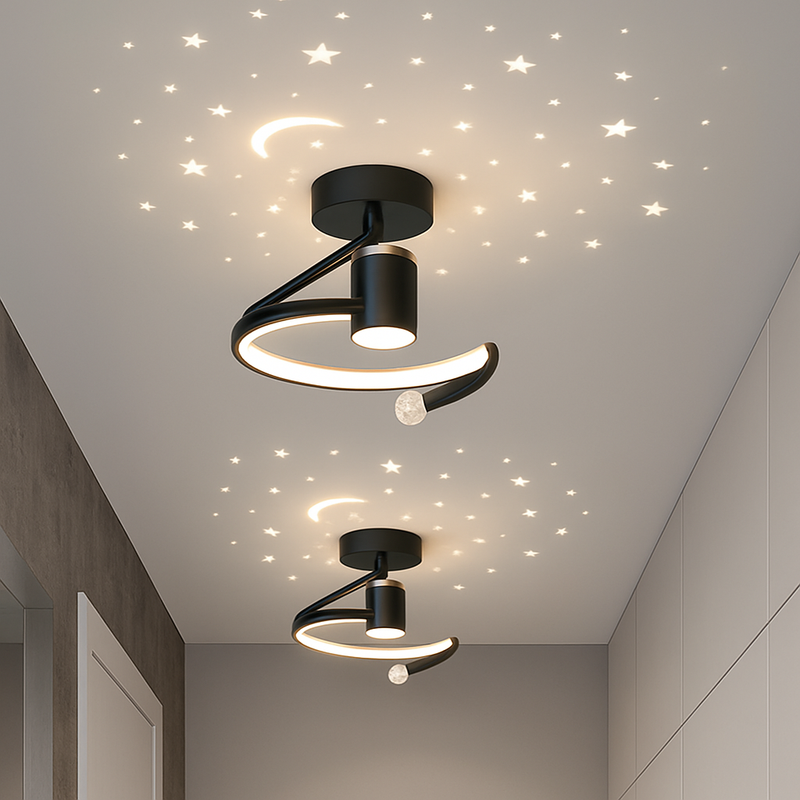 lustre nordique led créatif projection étoile ciel acrylique
