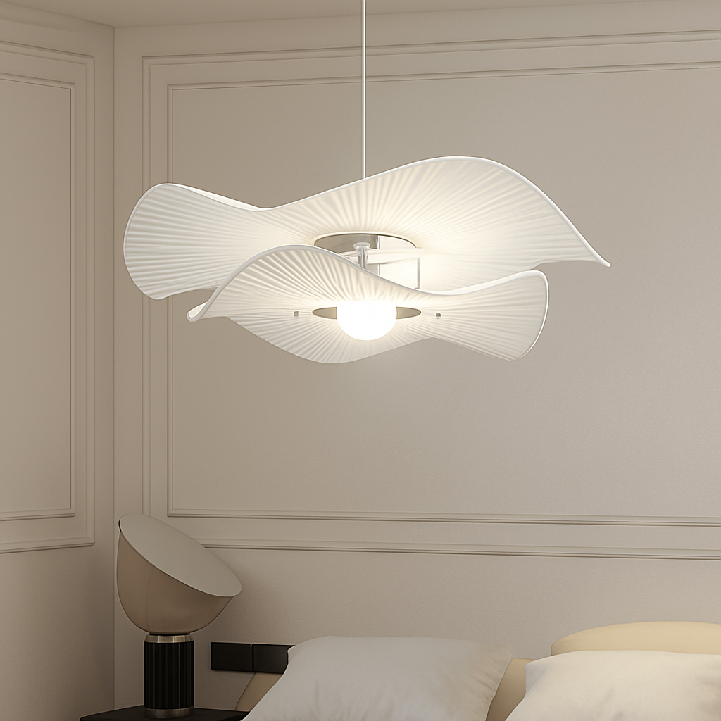 lustre nordique vintage en tissu pour un éclairage suspendu élégant - vue 5 sur 7