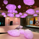lustre nuages blancs en soie coton led pour enfants