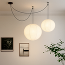 lustre rond en papier de riz pour décoration intérieure