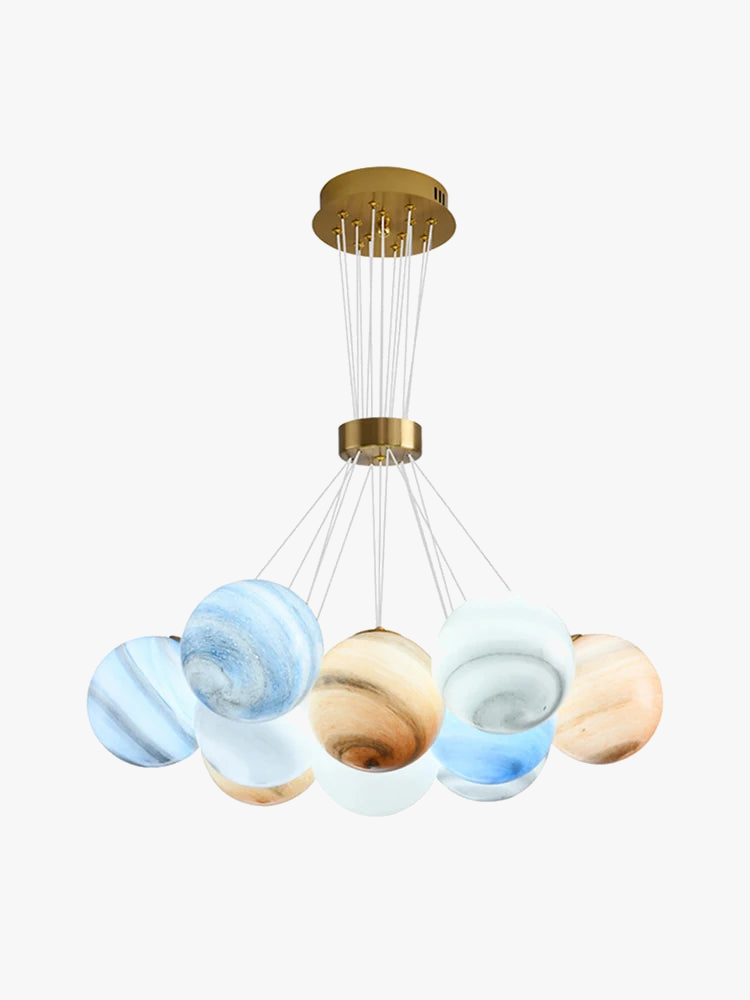 lustre sphérique moderne réglable en hauteur led pour décoration maison