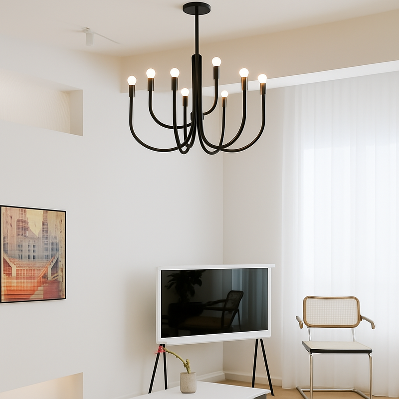 lustre suspendu en forme de bougie style français décoratif intérieur